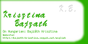 krisztina bajzath business card