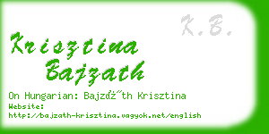 krisztina bajzath business card